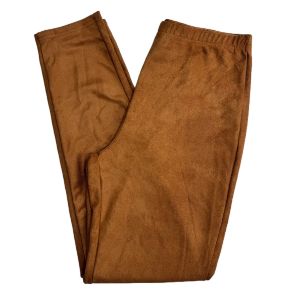 High Waisted Camel Brown Faux Suede Leggings SweatyRocks Size Medium NEW